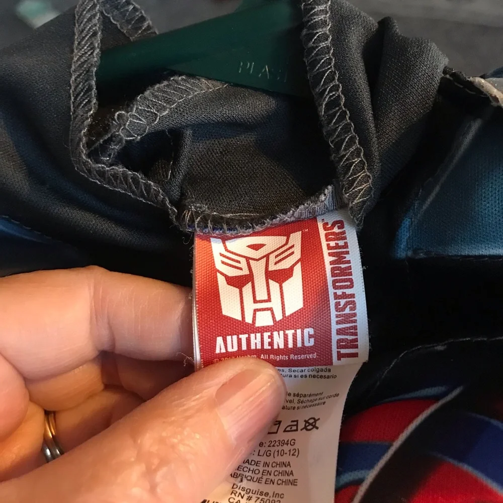 Transformer‎ Authentic Child’s Costume - Red, Blue, Silver, Black